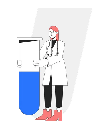 Test in medical laboratory  Illustration