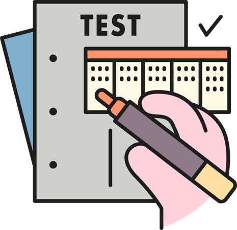 Examen scolaire  Illustration