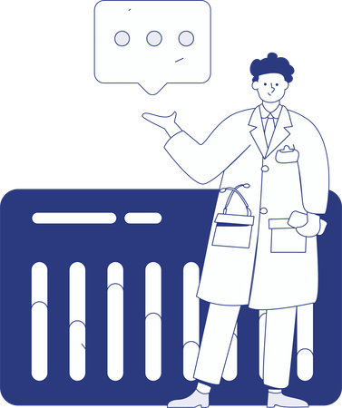 Exames médicos  Ilustração
