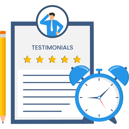 Testimonios y reseñas de clientes  Ilustración