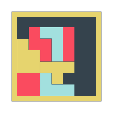 Tetrominoes cube  Illustration