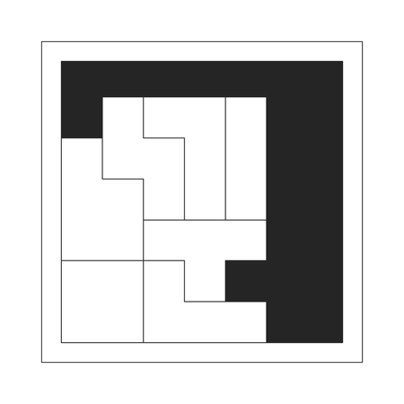 Tetrominoes cube  Illustration