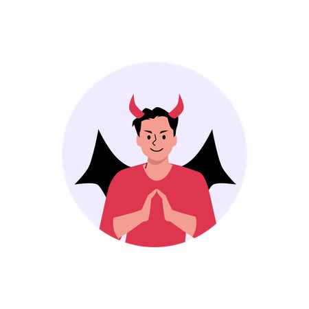 Teufel Mann  Illustration