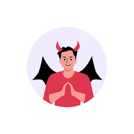 Teufel Mann  Illustration