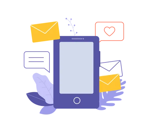 Text Message  Illustration