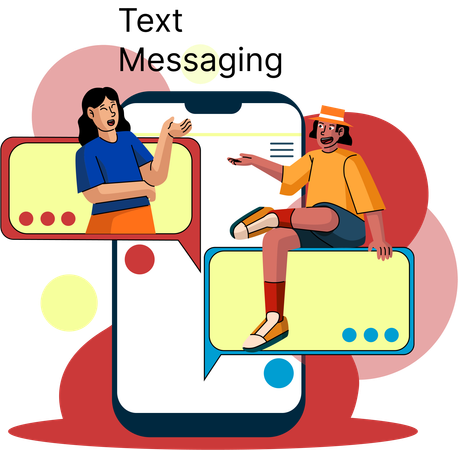 Text Messaging  Illustration
