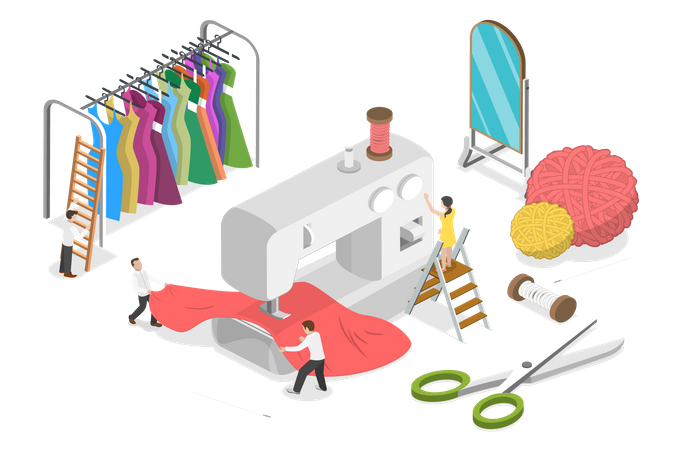Textile Business  Illustration