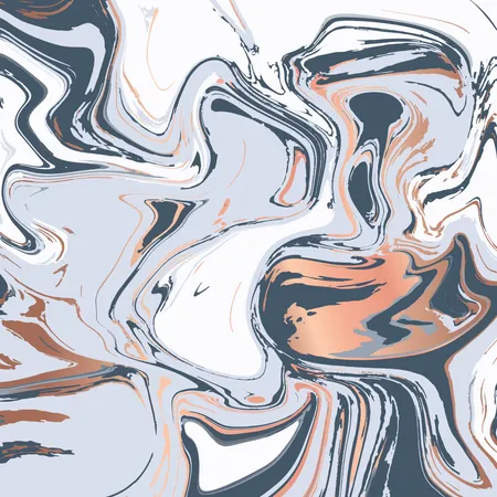 Conception De Texture De Marbre Liquide Surface De Marbrure Coloree Lignes Brillantes En Cuivre Conception De Peinture Abstraite Vibrante Illustration Vectorielle Illustration