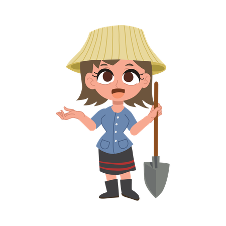 Thai agricultural expert sharing farming knowledge  Illustration