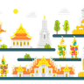 illustrations for thailand temple