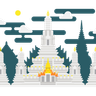 illustration for thailand temple