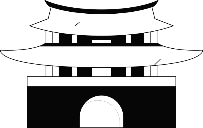 Thai temple  Illustration