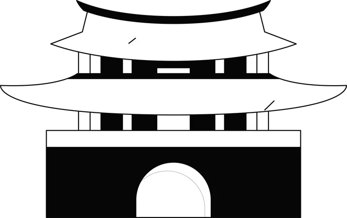 Thai temple  Illustration