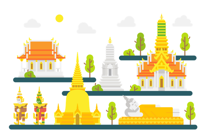 Thai temple  일러스트레이션