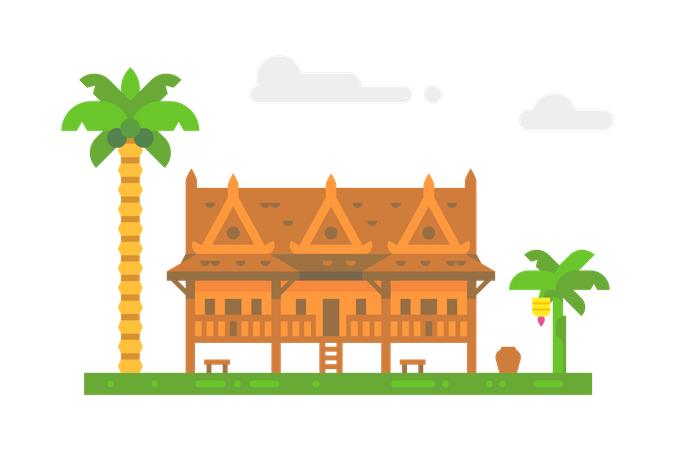 Thai temple  일러스트레이션