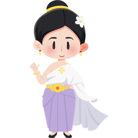 Thailand Chut Thai girl  Illustration