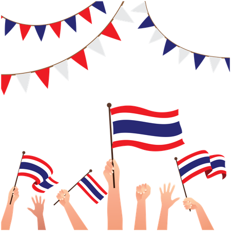 Thailand Independence Day Celebration  Illustration