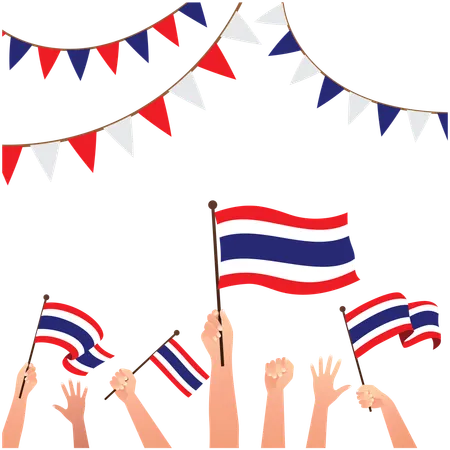 Thailand Independence Day Celebration  Illustration