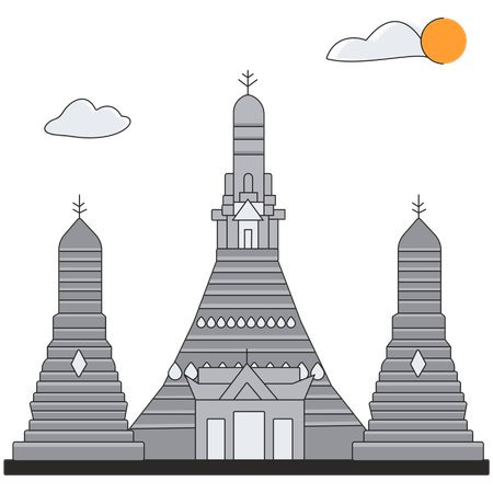 Thailand - Wat Pho  Illustration