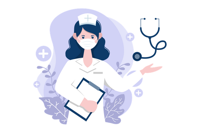 Thank You Doctor and Nurse Illustration