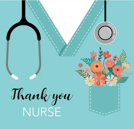 Thank you doctor and nurse  Illustration