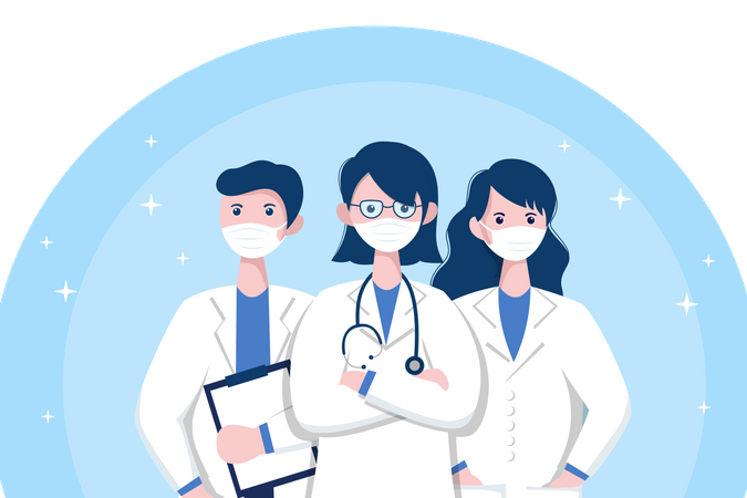 Thank You Doctor and Nurse  Illustration