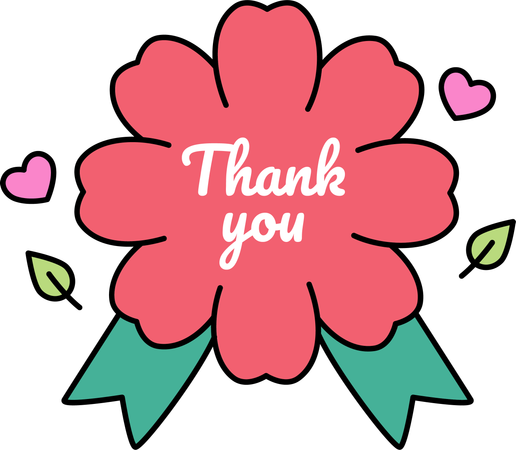 Thank you flower  Illustration