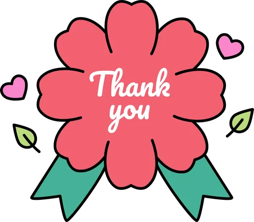 Thank you flower  Illustration