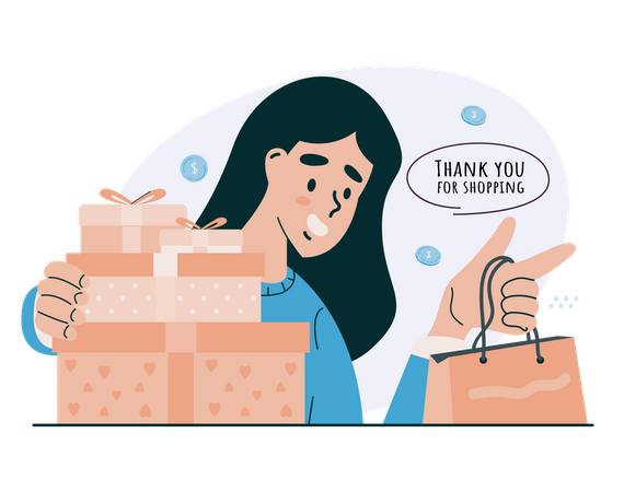 Thank you for shopping Illustration