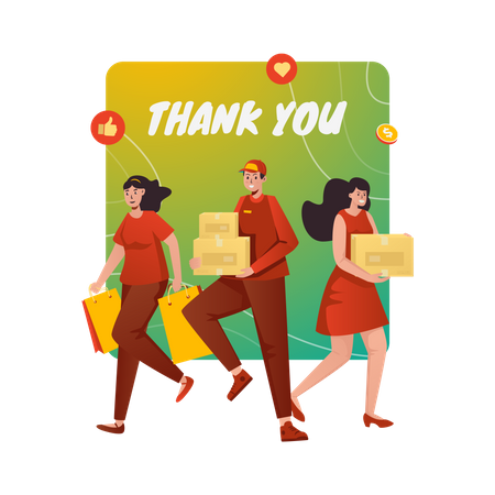 Thank you for shopping  Illustration