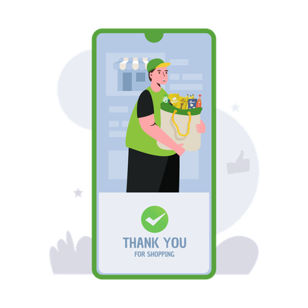 Thank you for shopping  Illustration