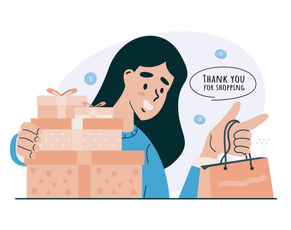 Thank you for shopping  Illustration