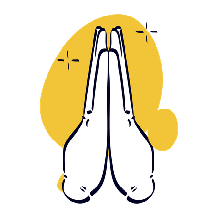 Thank You Hand Gesture  イラスト