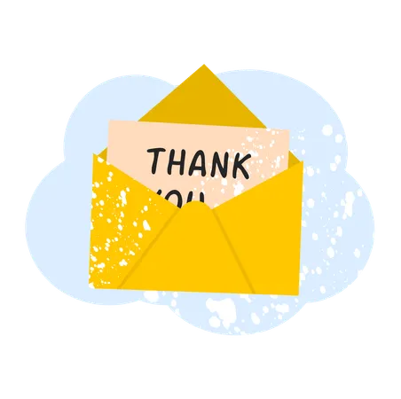 Thank you letter  Illustration