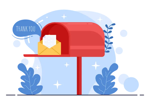 Thank You mailbox  Illustration