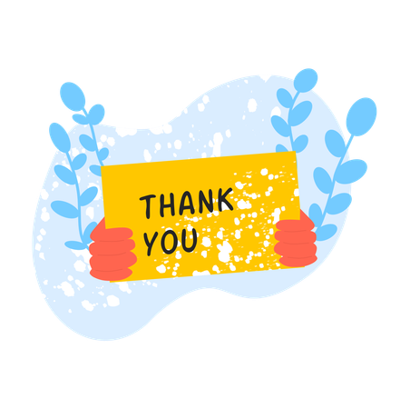 Thank you note  Illustration