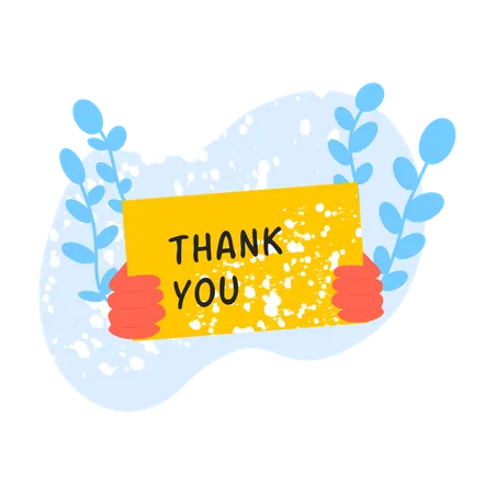 Thank you note  Illustration