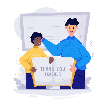 Thank You Teacher  Illustration