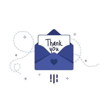 Thanks you letter  Illustration