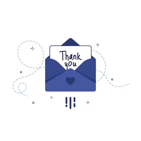 Thanks you letter  Illustration