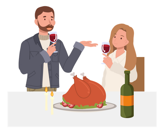 Thanksgiving Celebration  Illustration