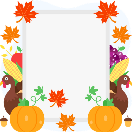 Thanksgiving Day Banner Illustration
