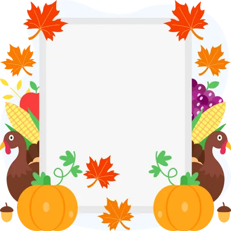 Thanksgiving Day Banner Illustration