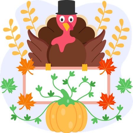 Thanksgiving day celebration  Illustration