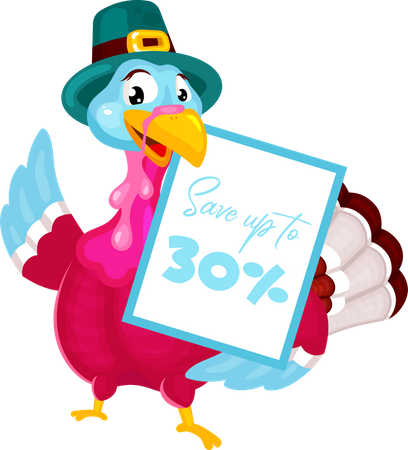 Thanksgiving day Discount Illustration