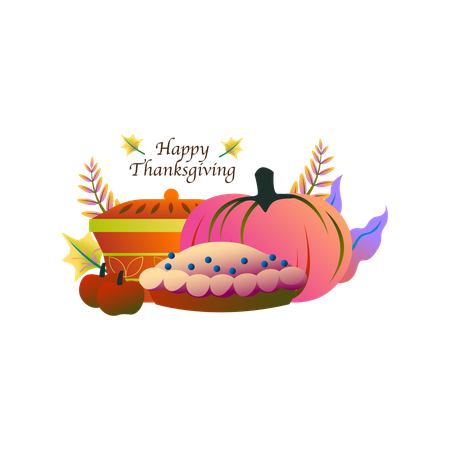 Thanksgiving feast  Illustration