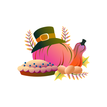 Thanksgiving food  Illustration