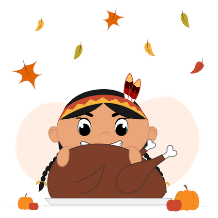 Thanksgiving-Hähnchen  Illustration