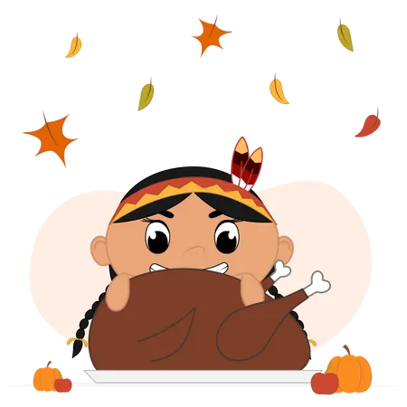 Thanksgiving-Hähnchen  Illustration