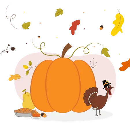 Thanksgiving-Kürbis  Illustration